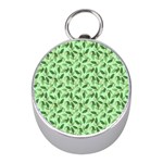 Leaves Pattern Texture Seamless Mini Silver Compasses