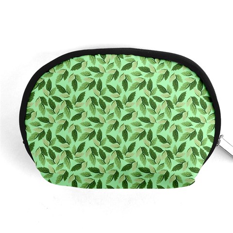 Leaves Pattern Texture Seamless Accessory Pouch (Medium) from ArtsNow.com Front