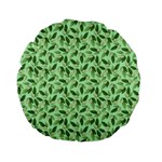 Leaves Pattern Texture Seamless Standard 15  Premium Flano Round Cushions