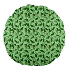 Leaves Pattern Texture Seamless Large 18  Premium Flano Round Cushions from ArtsNow.com Front