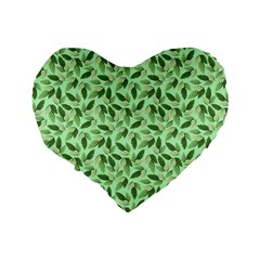 Leaves Pattern Texture Seamless Standard 16  Premium Flano Heart Shape Cushions from ArtsNow.com Back