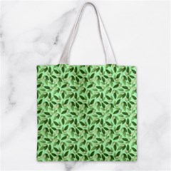 Leaves Pattern Texture Seamless Zipper Grocery Tote Bag from ArtsNow.com Front