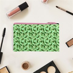 Leaves Pattern Texture Seamless Cosmetic Bag (XS) from ArtsNow.com Back