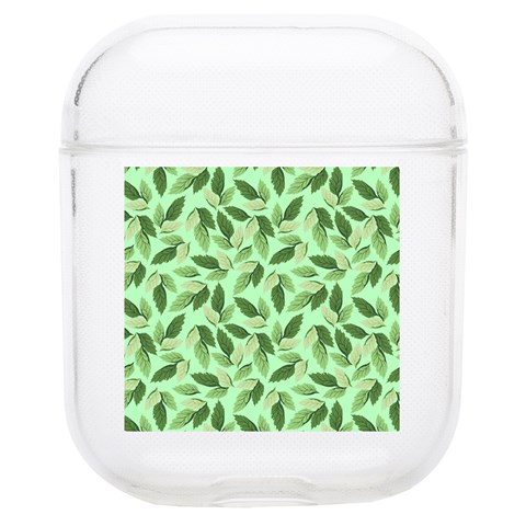 Leaves Pattern Texture Seamless Soft TPU AirPods 1/2 Case from ArtsNow.com Front