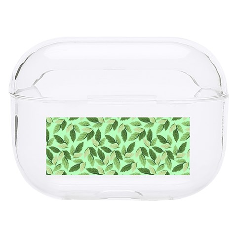 Leaves Pattern Texture Seamless Hard PC AirPods Pro Case from ArtsNow.com Front