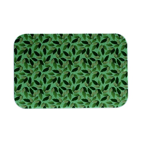 Leaves Pattern Texture Seamless Open Lid Metal Box (Silver)   from ArtsNow.com Front