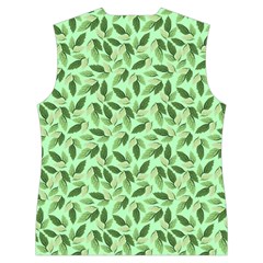 Leaves Pattern Texture Seamless Women s Button Up Vest from ArtsNow.com Back