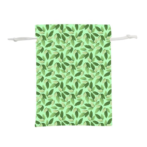 Leaves Pattern Texture Seamless Lightweight Drawstring Pouch (S) from ArtsNow.com Front