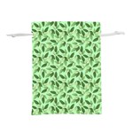 Leaves Pattern Texture Seamless Lightweight Drawstring Pouch (L)