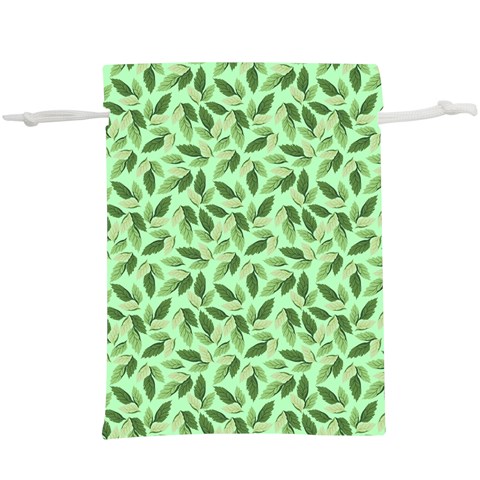 Leaves Pattern Texture Seamless Lightweight Drawstring Pouch (XL) from ArtsNow.com Front