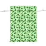 Leaves Pattern Texture Seamless Lightweight Drawstring Pouch (XL)