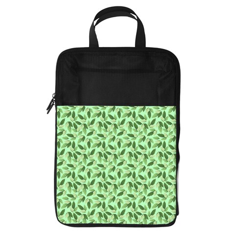 Leaves Pattern Texture Seamless Foldable Shoe Storage Bag from ArtsNow.com Front