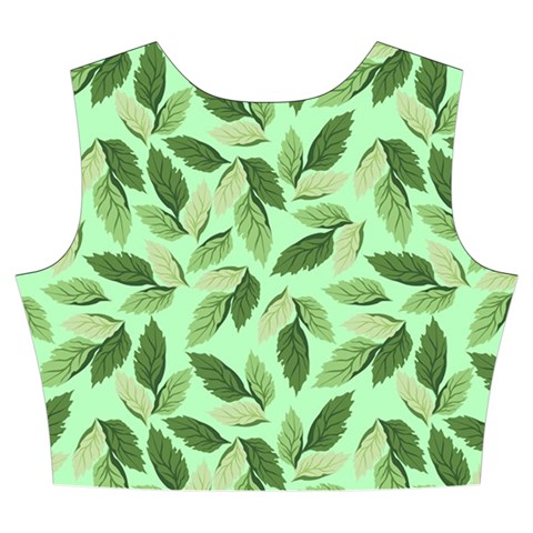 Leaves Pattern Texture Seamless Women s Crop Top Pleated Skater Rave Skirt from ArtsNow.com Back