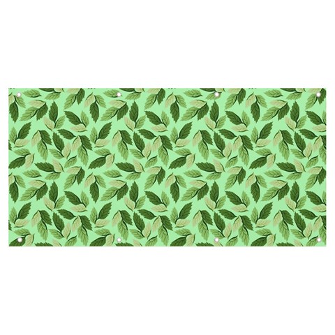 Leaves Pattern Texture Seamless Banner and Sign 8  x 4  from ArtsNow.com Front