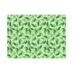 Leaves Pattern Texture Seamless Premium Plush Fleece Blanket (Mini)