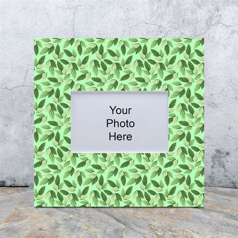 Leaves Pattern Texture Seamless White Box Photo Frame 4  x 6  from ArtsNow.com Front