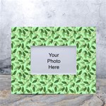 Leaves Pattern Texture Seamless White Tabletop Photo Frame 4 x6 