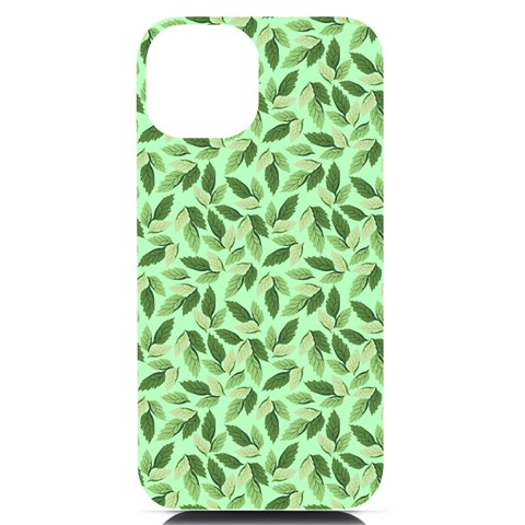 Leaves Pattern Texture Seamless iPhone 14 Black UV Print PC Hardshell Case from ArtsNow.com Front