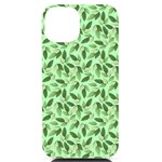 Leaves Pattern Texture Seamless iPhone 14 Black UV Print PC Hardshell Case