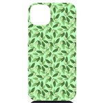 Leaves Pattern Texture Seamless iPhone 14 Plus Black UV Print PC Hardshell Case