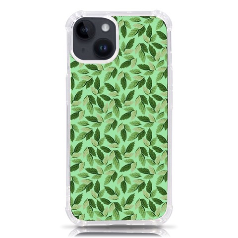 Leaves Pattern Texture Seamless iPhone 14 TPU UV Print Case from ArtsNow.com Front