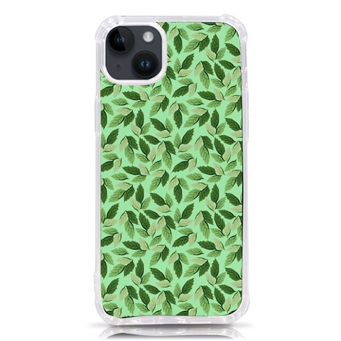 Leaves Pattern Texture Seamless iPhone 14 Plus TPU UV Print Case from ArtsNow.com Front