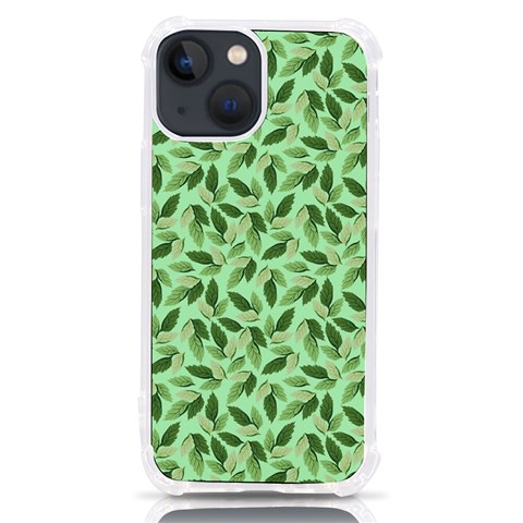 Leaves Pattern Texture Seamless iPhone 13 mini TPU UV Print Case from ArtsNow.com Front