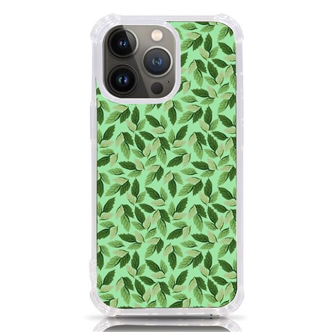 Leaves Pattern Texture Seamless iPhone 13 Pro TPU UV Print Case from ArtsNow.com Front