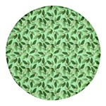 Leaves Pattern Texture Seamless Round Glass Fridge Magnet (4 pack)