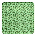 Leaves Pattern Texture Seamless Square Glass Fridge Magnet (4 pack)