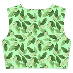 Leaves Pattern Texture Seamless Trumpet Sleeve Cropped Top from ArtsNow.com Back