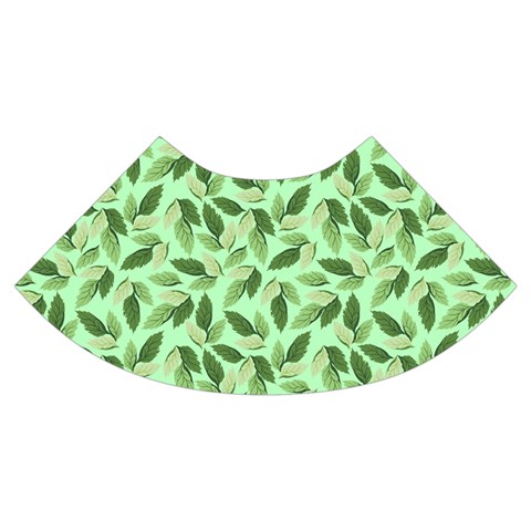 Leaves Pattern Texture Seamless Trumpet Sleeve Cropped Top from ArtsNow.com Cuff Right