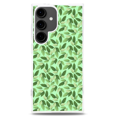 Leaves Pattern Texture Seamless Samsung Galaxy S24 Plus 6.7 Inch TPU UV Case from ArtsNow.com Front