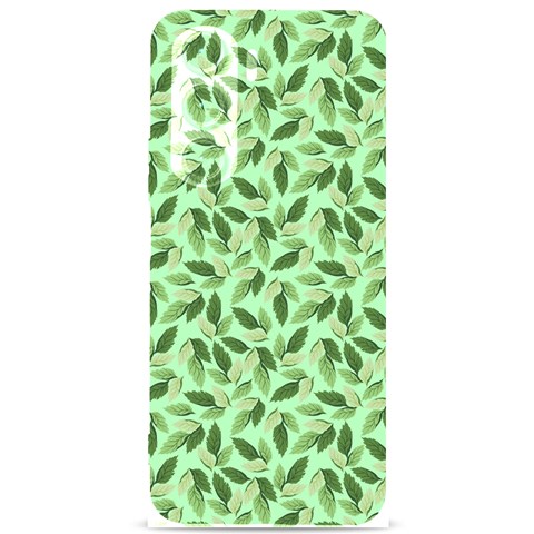 Leaves Pattern Texture Seamless Samsung Galaxy S24 Plus 6.7 Inch Black TPU UV Case from ArtsNow.com Front