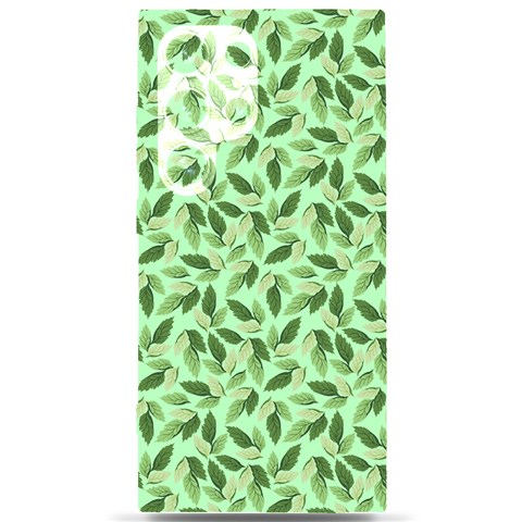 Leaves Pattern Texture Seamless Samsung Galaxy S24 Ultra 6.9 Inch Black TPU UV Case from ArtsNow.com Front