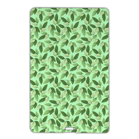 Leaves Pattern Texture Seamless Name Card Style USB Flash Drive from ArtsNow.com Front