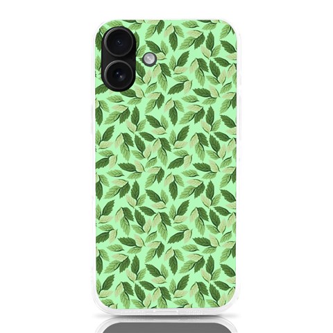 Leaves Pattern Texture Seamless iPhone 16 Plus TPU UV Print Case from ArtsNow.com Front