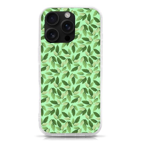 Leaves Pattern Texture Seamless iPhone 16 Pro TPU UV Print Case from ArtsNow.com Front