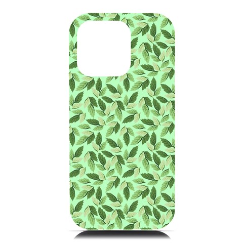 Leaves Pattern Texture Seamless iPhone 16 Pro Max Black UV Print PC Hardshell Case from ArtsNow.com Front