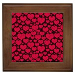 Valentines Day Hearts Pattern Love Red Framed Tile