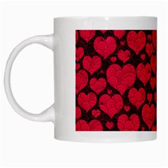 Valentines Day Hearts Pattern Love Red White Mug from ArtsNow.com Left