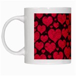 Valentines Day Hearts Pattern Love Red White Mug