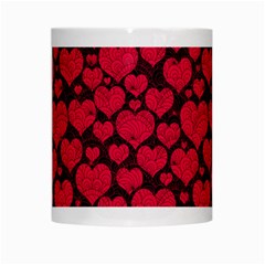 Valentines Day Hearts Pattern Love Red White Mug from ArtsNow.com Center