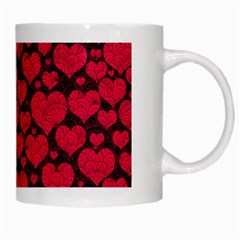 Valentines Day Hearts Pattern Love Red White Mug from ArtsNow.com Right