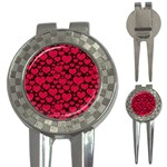 Valentines Day Hearts Pattern Love Red 3-in-1 Golf Divots