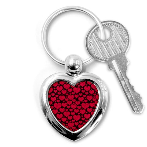 Valentines Day Hearts Pattern Love Red Key Chain (Heart) from ArtsNow.com Front