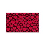 Valentines Day Hearts Pattern Love Red Sticker (Rectangular)