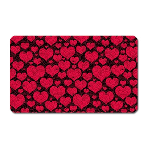 Valentines Day Hearts Pattern Love Red Magnet (Rectangular) from ArtsNow.com Front