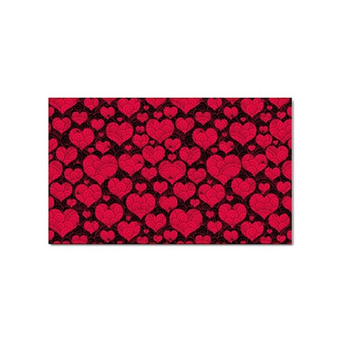 Valentines Day Hearts Pattern Love Red Sticker Rectangular (10 pack) from ArtsNow.com Front