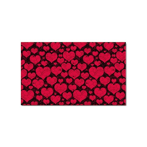 Valentines Day Hearts Pattern Love Red Sticker Rectangular (100 pack) from ArtsNow.com Front